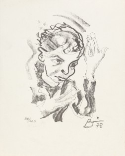 Druck eines Selbstportraits von David Bowie, 1978